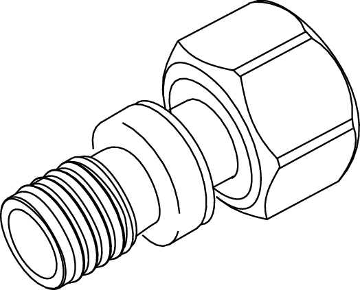 TECEflex Eurocone Screw Connection 3/4″ Dimension 16 with Flex Press Connection Standard Brass - 3