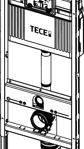 TECEprofil Toilet Module with Uni Cistern, Installation Height 1120 mm - 3