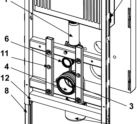 TECElux moduł WC 100, wysokość zabudowy 1120 mm - 3
