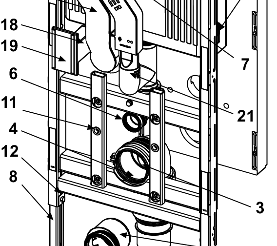 TECElux moduł WC 400, z możliwością późniejszej regulacji wysokości, z oczyszczaczem powietrza, wysokość zabudowy 1120 mm - 3