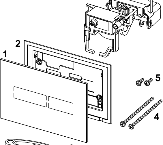 TECElux mini przycisk spłukujący z funkcją elektronicznego spłukiwania bezdotykowego - 3
