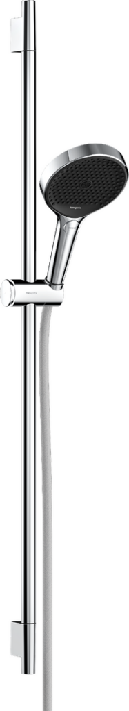 Rainfinity Zestaw prysznicowy 130 3jet z drążkiem S Puro 90 cm PushSlider i tekstylnym wężem Designflex 160 cm