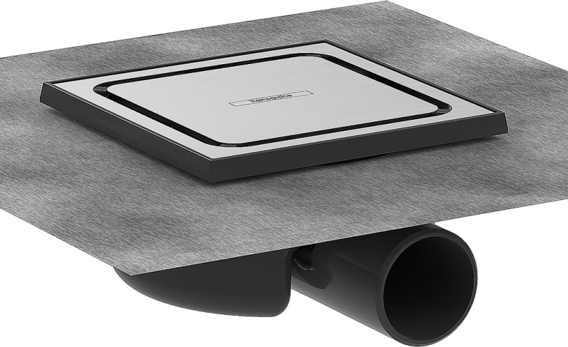 RainDrain Flex Element zewnętrzny odpływu liniowego 1000 z możliwością przycięcia, montaż odsunięty od ściany - 3