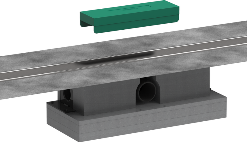 RainDrain Match Plus Element zewnętrzny odpływu liniowego 1000 ze stelażem o regulowanej wysokości - 8