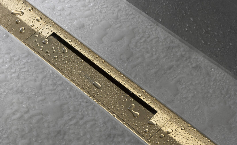 RainDrain Flex Element zewnętrzny odpływu liniowego 1600 z możliwością przycięcia, montaż odsunięty od ściany - 3