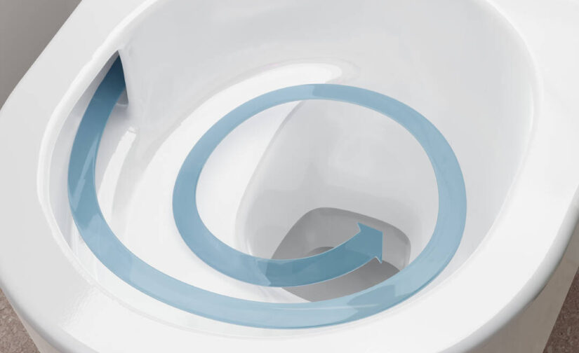 EluPura S Miska wisząca WC 540, bezkołnierzowa, AquaHelix Flush, HygieneEffect - 3