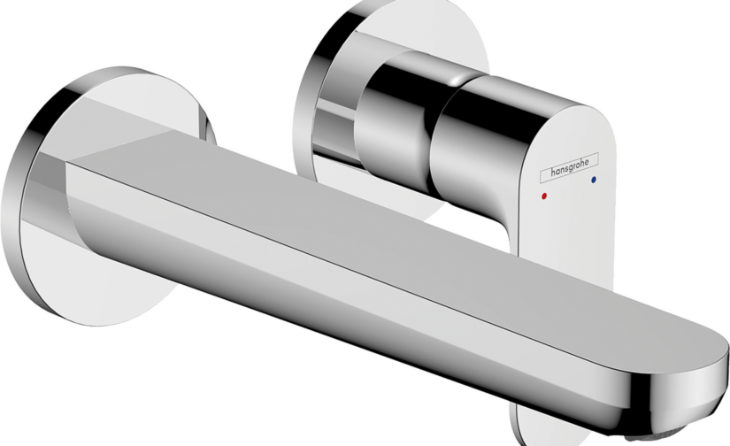 Rebris S Jednouchwytowa bateria umywalkowa z wylewką 20 cm, ścienna, podtynkowa - 1