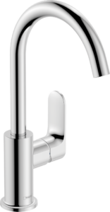 Rebris S Jednouchwytowa bateria umywalkowa 210 z obrotową wylewką i kompletem odpływowym z cięgłem