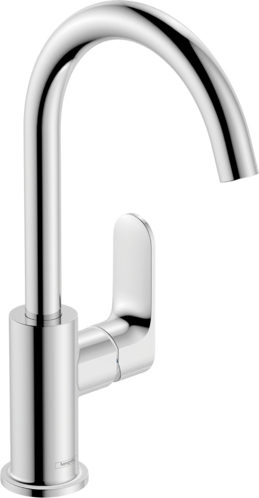 Rebris S Jednouchwytowa bateria umywalkowa 210 z obrotową wylewką i kompletem odpływowym z cięgłem