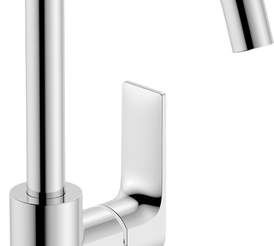 Rebris S Jednouchwytowa bateria umywalkowa 210 z obrotową wylewką i kompletem odpływowym z cięgłem - 8