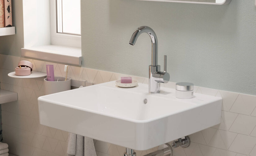 Zesis S Jednouchwytowa bateria umywalkowa 210 CoolStart z obrotową wylewką i kompletem odpływowym Push-Open - 2