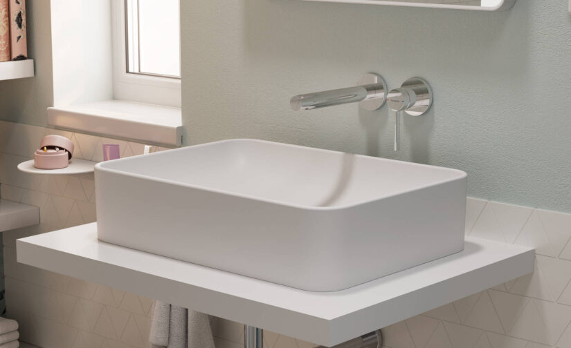 Zesis S Jednouchwytowa bateria umywalkowa z wylewką 19,4 cm, ścienna, podtynkowa - 2