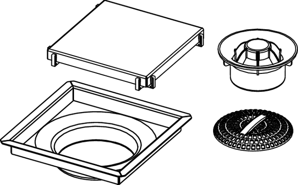 TECEshowerpoint Ablaufset 150 mm für Naturstein, mit Flansch - 3