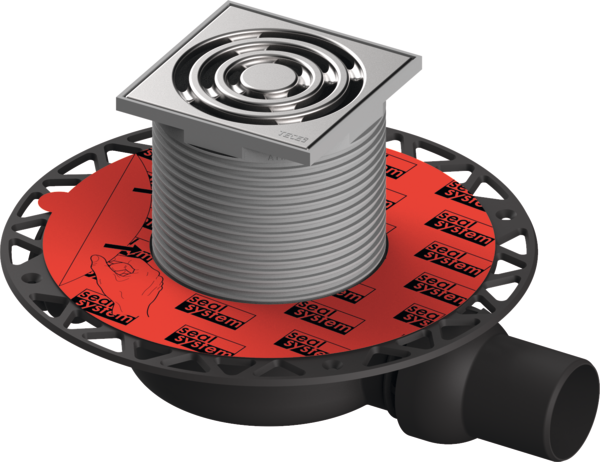 TECEdrainpoint S 110 drain set extra-flat with Seal System universal flange