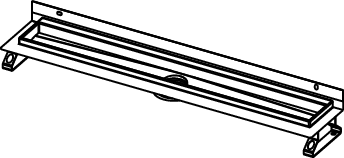 TECEdrainline shower channel with wall upstand and Seal System sealing tape, 700 mm - 3