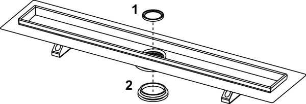 TECEdrainline Duschrinne, mit Seal System Dichtband, 1000 mm - 4