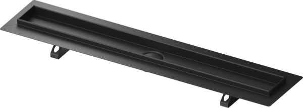 TECEdrainline shower channel, colour coated, with Seal System sealing tape, Matt black, 1000 mm