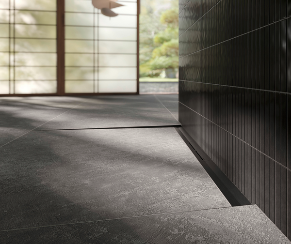 TECEdrainprofile shower profile with black surface, Brushed black, 800 mm - 5