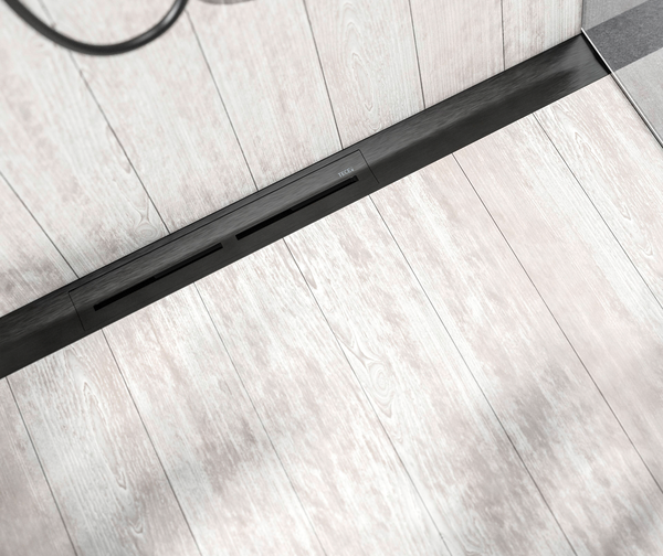TECEdrainprofile shower profile with black surface, Brushed black, 800 mm - 6