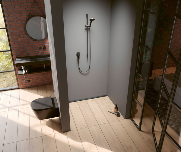 TECEdrainprofile shower profile with black surface, Brushed black, 800 mm - 7