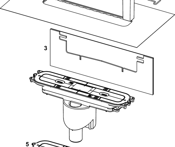 TECEdrainprofile drain “vertical”, DN 50 drain - 5
