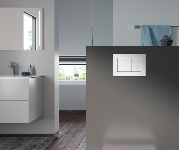 TECEnow przycisk spłukujący do WC z tworzywa, spłukiwanie dwoma ilościami wody, chrom połysk - 6