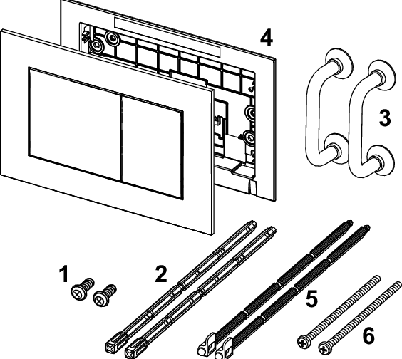 TECEnow przycisk spłukujący do WC z tworzywa, spłukiwanie dwoma ilościami wody, metaliczny, grafit metaliczny - 4