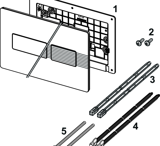 TECEsolid przycisk spłukujący do WC z metalu, spłukiwanie dwoma ilościami wody, biały połysk - 4