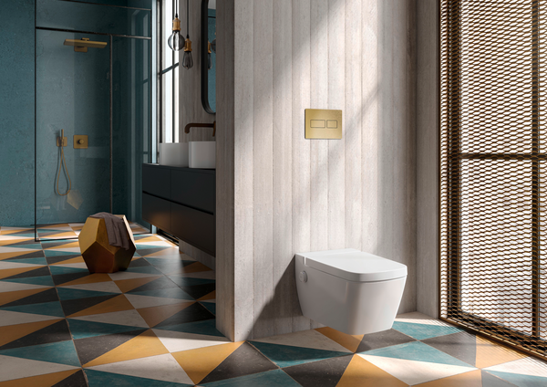 TECEsolid przycisk spłukujący do WC z metalu, spłukiwanie dwoma ilościami wody, biały połysk - 7