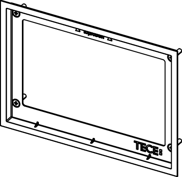 TECE ramka maskująca do ramki montażowej do WC, szczotkowana - 3