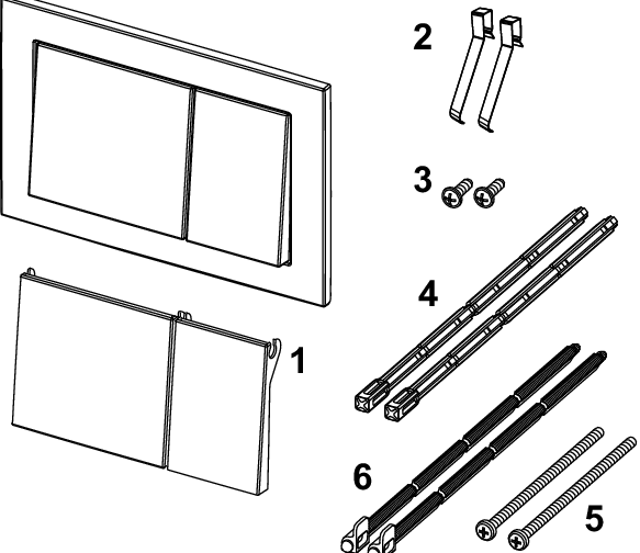 TECEbase przycisk spłukujący do WC z tworzywa, spłukiwanie dwoma ilościami wody, chrom połysk - 4