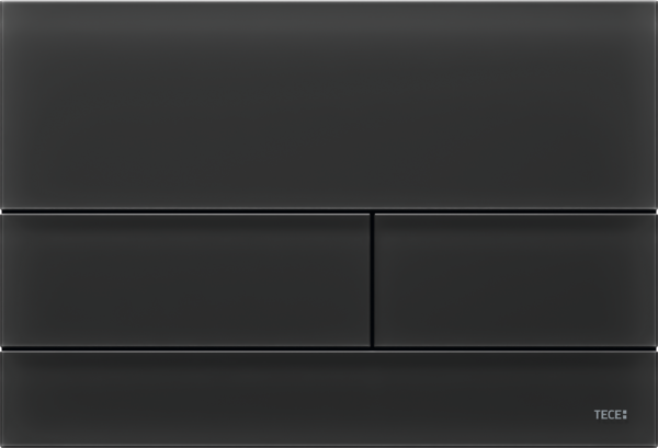 TECEsquare II przycisk spłukujący do WC ze szkła, spłukiwanie dwoma ilościami wody, szkło szare satynowe - 4