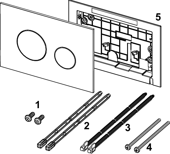TECEloop przycisk spłukujący do WC z tworzywa, spłukiwanie dwoma ilościami wody, biały połysk - 4