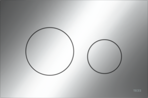 TECEloop przycisk spłukujący do WC z tworzywa, spłukiwanie dwoma ilościami wody, chrom połysk