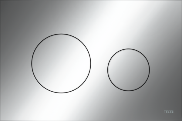 TECEloop przycisk spłukujący do WC z tworzywa, spłukiwanie dwoma ilościami wody, chrom połysk