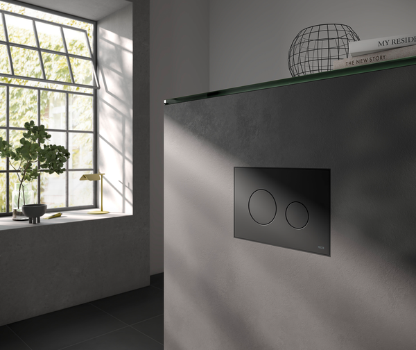 TECEloop przycisk spłukujący do WC z tworzywa, spłukiwanie dwoma ilościami wody, chrom matowy - 8