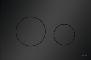 TECEloop przycisk spłukujący do WC z tworzywa, spłukiwanie dwoma ilościami wody, czarny matowy