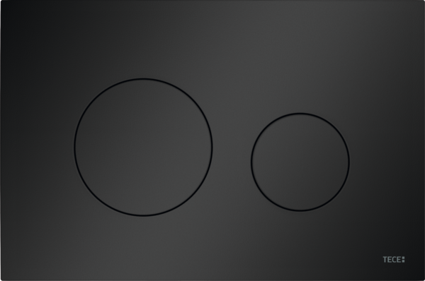 TECEloop przycisk spłukujący do WC z tworzywa, spłukiwanie dwoma ilościami wody, czarny matowy