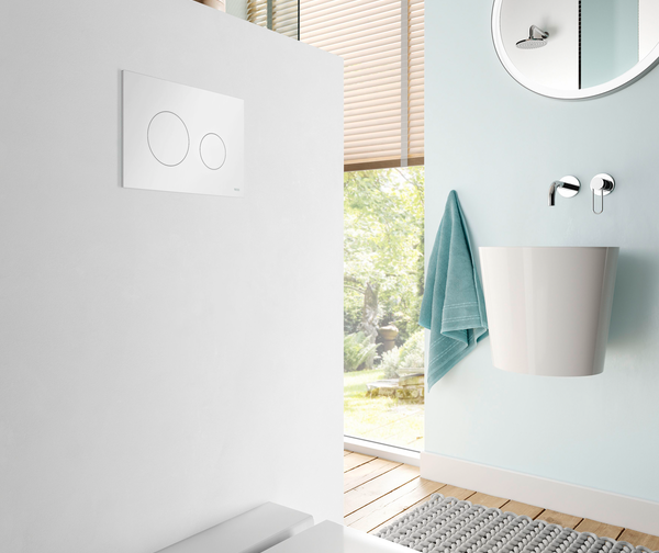 TECEloop przycisk spłukujący do WC z tworzywa, spłukiwanie dwoma ilościami wody, czarny matowy - 6