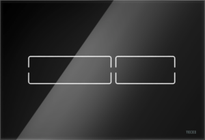 TECElux mini przycisk spłukujący z funkcją elektronicznego spłukiwania bezdotykowego, szkło czarne połysk