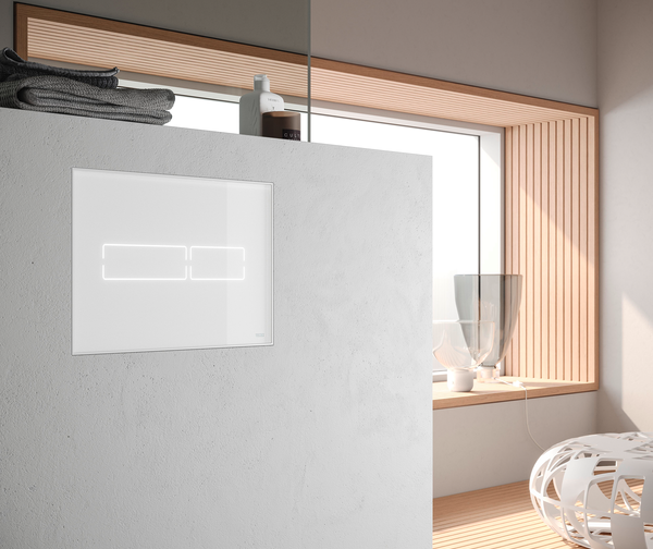 TECElux mini przycisk spłukujący z funkcją elektronicznego spłukiwania bezdotykowego, szkło czarne połysk - 6