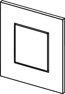 TECEnow przycisk spłukujący do pisuaru U 1 z kartuszem, tworzywo, czarny połysk - 3