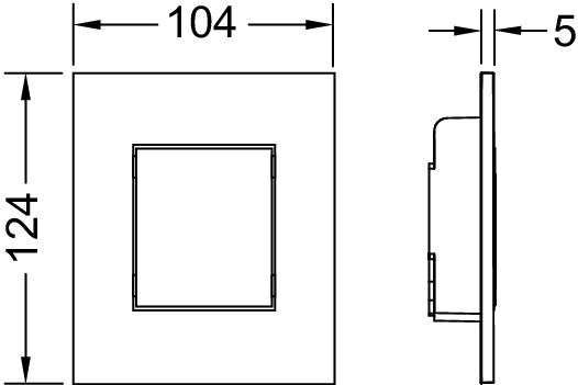 TECEnow przycisk spłukujący do pisuaru U 1 z kartuszem, tworzywo, biały matowy - 2