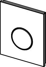 TECEloop przycisk spłukujący do pisuaru U 1 z kartuszem, szkło, szkło białe połysk, przycisk chrom połysk - 3