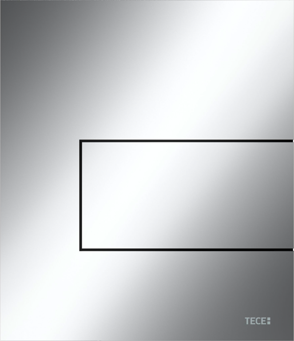 TECEsquare przycisk spłukujący do pisuaru U 1 z kartuszem, metal, chrom połysk