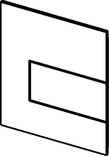 TECEsquare przycisk spłukujący do pisuaru U 1 z kartuszem, metal, chrom połysk - 3