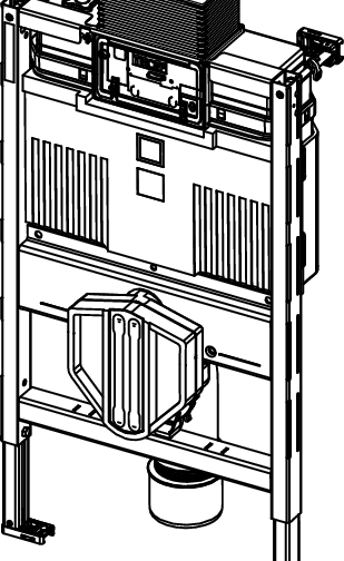 TECEprofil toilet module with Uni cistern, installation height 820 mm - 3