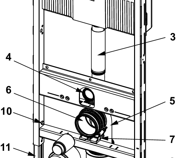 TECEprofil toilet module with Uni cistern, installation height 1120 mm - 4