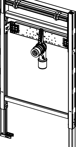 TECEprofil washstand module, installation height 820-980 mm - 3