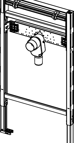 TECEprofil washstand module with concealed odour trap, installation height 820-980&nbsp;mm - 3